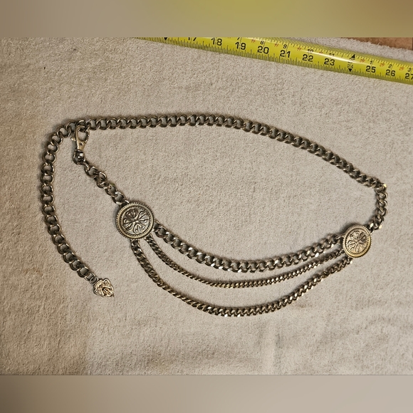 GUCCI WOMEN'S  LINK TRI CHAIN VINTAGE BELT. GENUINE & MAGNIFICENT. PHOTOS 📸 - Picture 10 of 13